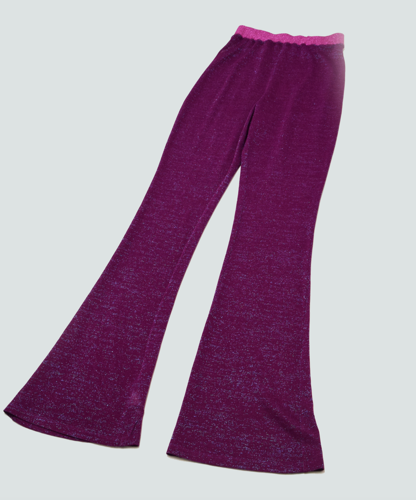 Purple Shiny stretch trousers